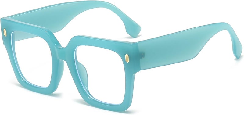 Breaksun Fashion Oversized Blue Light Blocking Glasses for Women Men Trendy Big Square Frame Computer Eyeglasses - Image 1